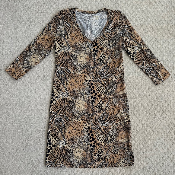 Lilly Pulitzer Tessa Dress Rattan Walk On The Wild Side Print XS NWT Cotton Soft - Picture 5 of 15